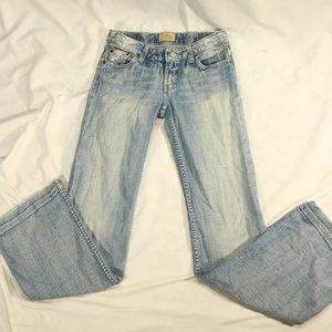 BKE Womens Jeans Washed Denim Sz 25 x 33 1/2